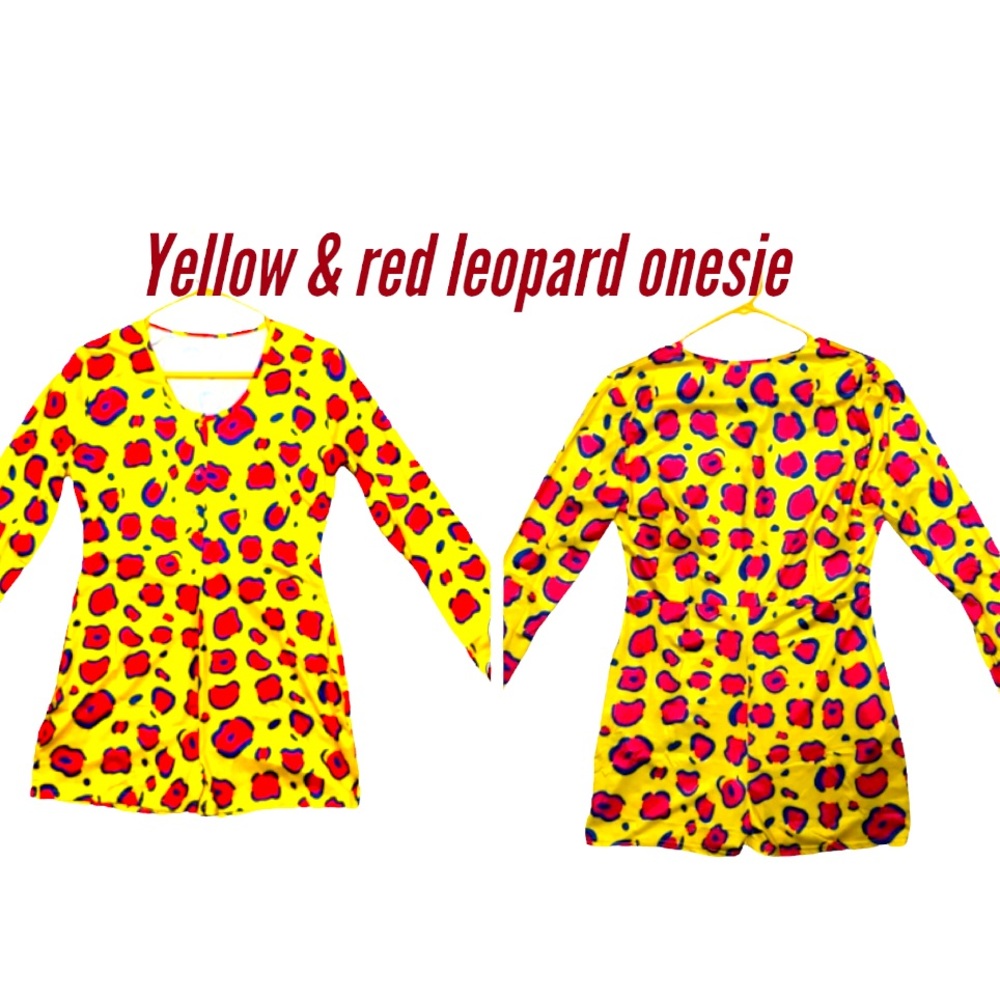 🛑 Leopard yellow onesie/romper